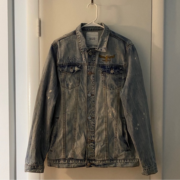 Profound Aesthetic - Still Life (Printed Floral Patch) Denim Jacket - Picture 2 of 12